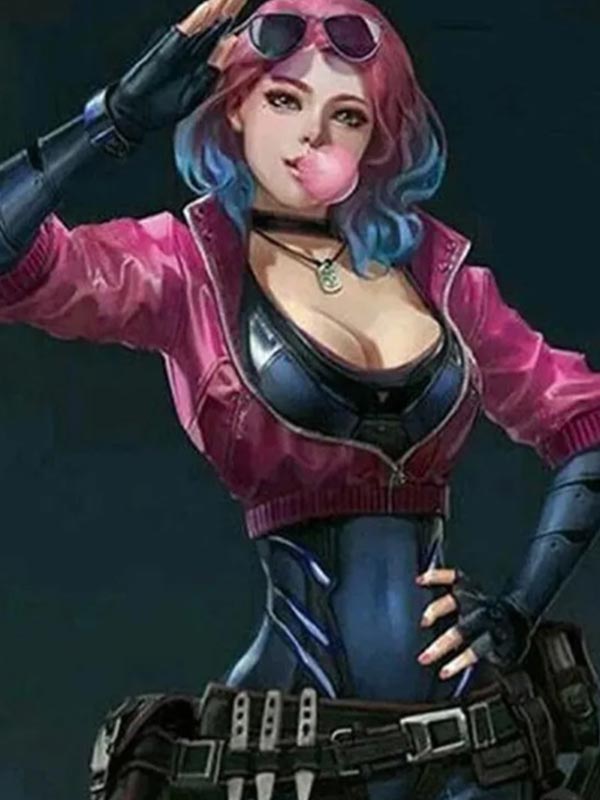 Video Game Cyberpunk 2077 Kira Madroxx Pink Leather Jacket