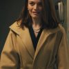 Emma Mackey Ella McCay Brown Wool Coat