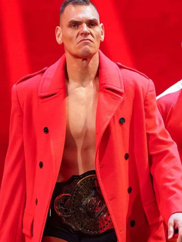 Gunther WWE Red Wool Coat WWE Gunther Red Wool Coat