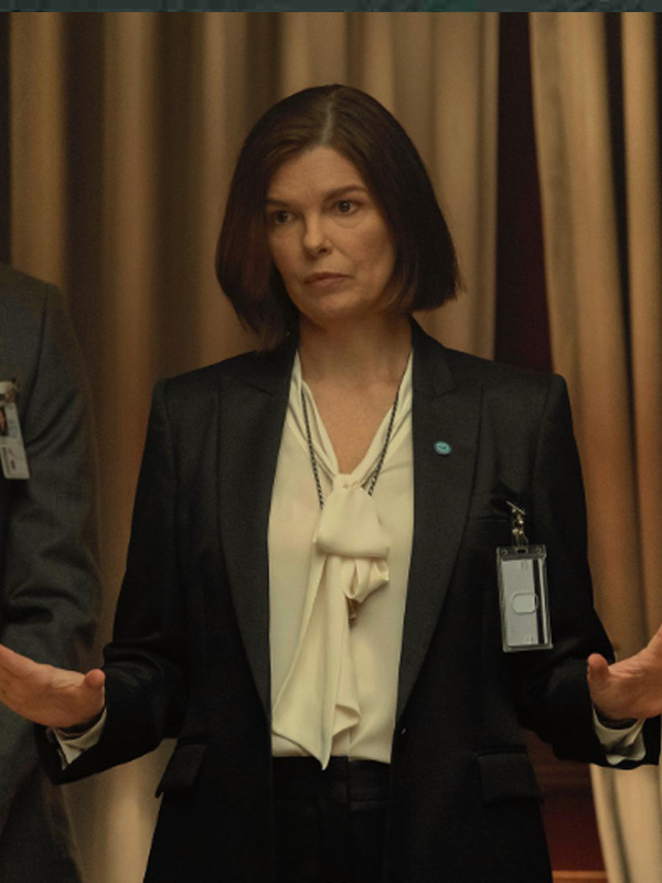 Jeanne Tripplehorn The Terminal List Secretary Hartley Blazer Secretary Hartley The Terminal List Black Blazer
