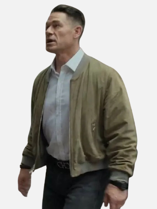 Little Brother John Cena Beige Suede Bomber Jacket