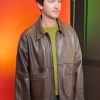 Oh Hi! Logan Lerman Brown Leather Jacket