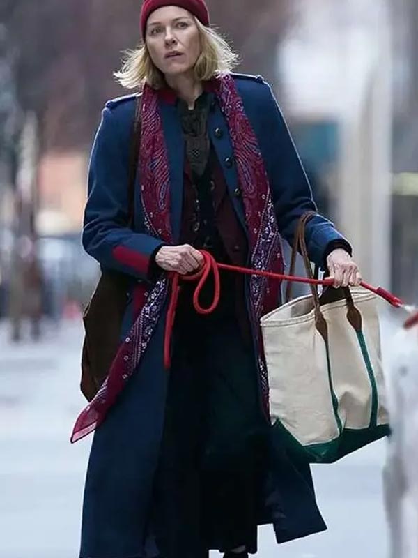 Movie The Friend Iris Blue Trench Coat The Friend Naomi Watts Blue Wool Coat