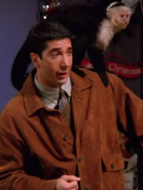 Shop Ross Friends Brown Suede Leather Jacket