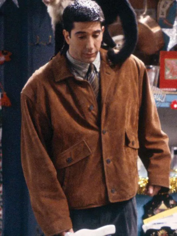 Ross Friends Brown Suede Leather Jacket