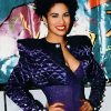 Buy Selena Quintanilla Cropped Purple Quilted Jacket